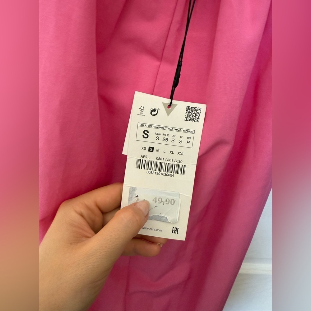 New Zara Elegant Pink Sleeveless Dress - Picture 6 of 10